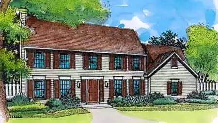 image of colonial house plan 1471